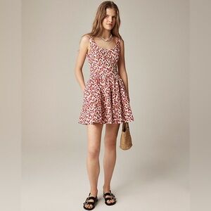 J. Crew Fit-and-flare mini dress in raspberry print Red Size 4 Fruit Print NWT